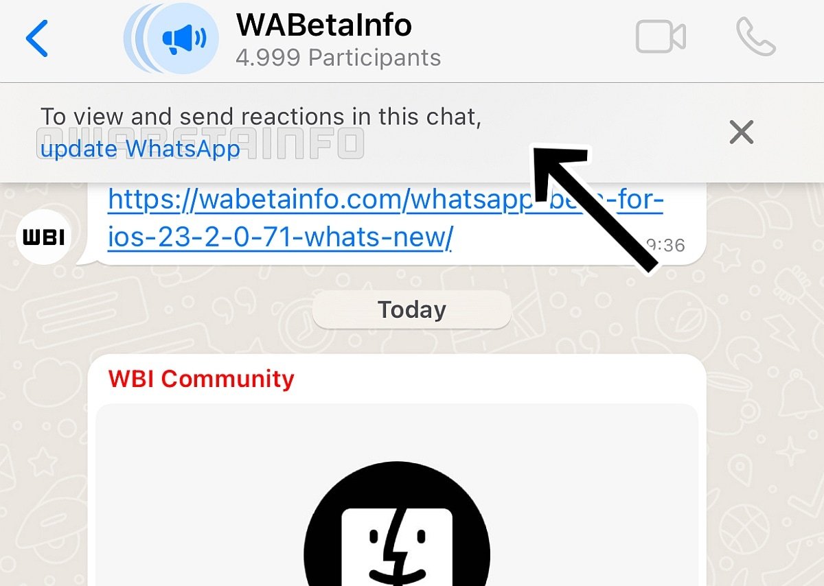 whatsapp community group reactions wabetainfo whatsapp