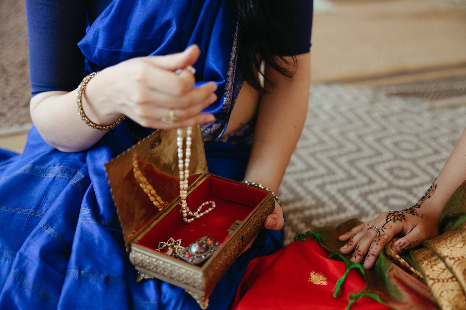 woman holding a jewelry box